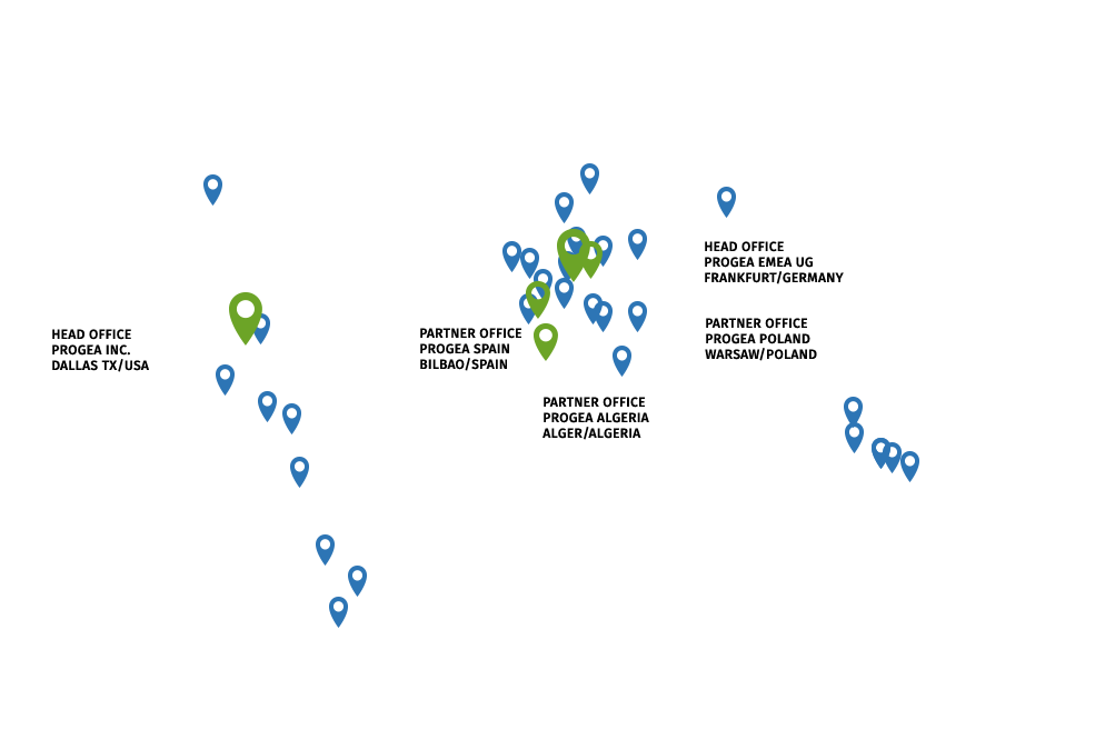 Map of projects locations